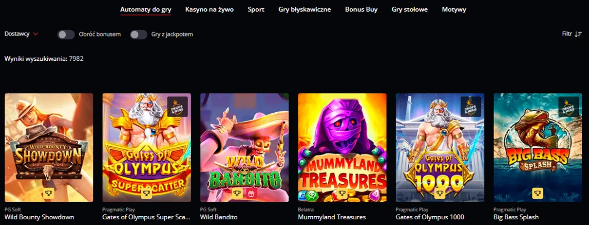 Automaty do gry Starda Casino.